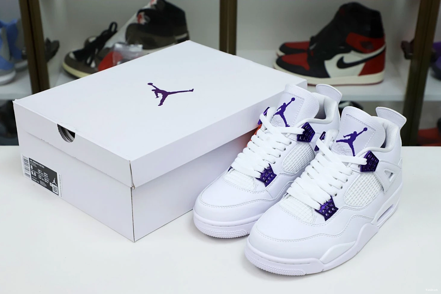 METALLIC JORDAN 4 Kimikick AIR Affordable PURPLE 1977 0608